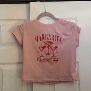 Pink Kids Shirt with Margarita Print